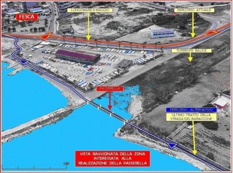 Bari, finanziato il progetto del ponte ciclopedonale su Lama Balice